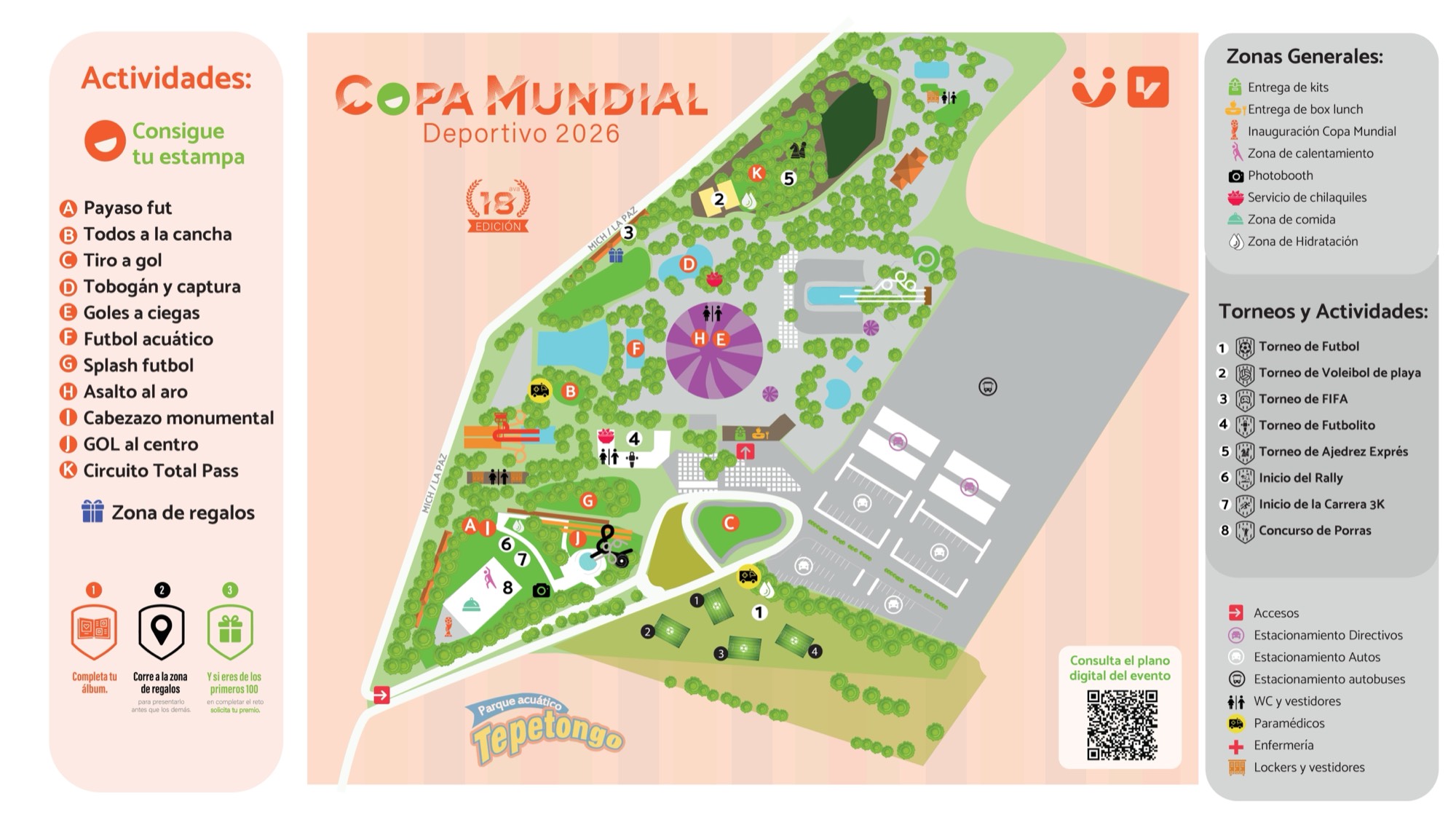 Plano del Parque Acuático Tepetongo