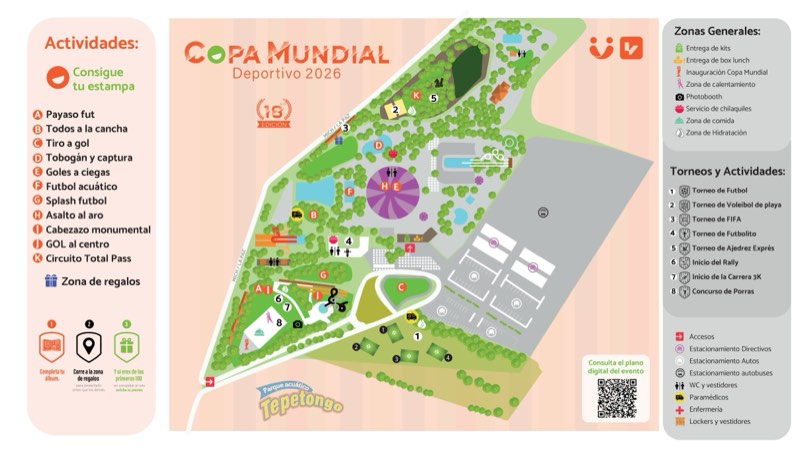 Plano del Parque Acuático Tepetongo